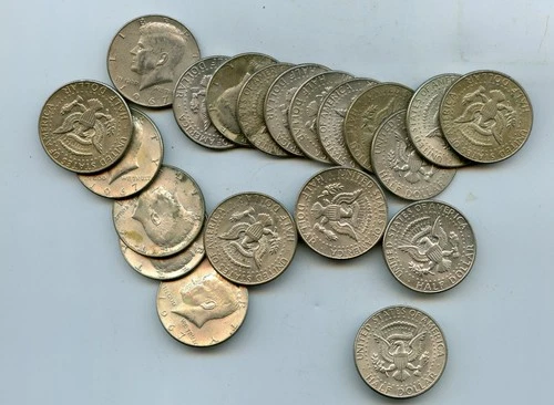 1965-1968 Kennedy Half Dollars • 40% Silver • 1 Roll • 20 Coins • Low Postage