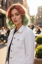 Nine West Jacket Women Size Medium Long Sleeve Pockets Collared Button Front New