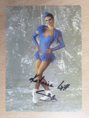 Katarina Witt (Figure Skating), Autograph Card - Olympic Champion 1984 1988