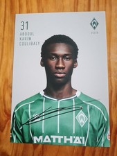 WERDER BREMEN AUTOGRAMMKARTE ABDOUL KARIM COULIBALY SAISON 25/26 DRUCK SIGNIERT