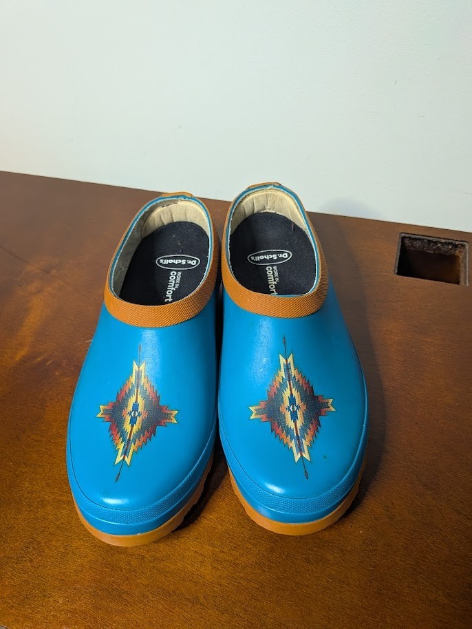 Pendleton wo. 7 Garden Clogs Blue Rubber Southwes… - image 1