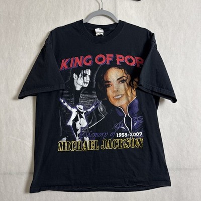 Michael Jackson Men's XL King Of Pop Memorial Short Sleeve Crewneck Graphic Tee