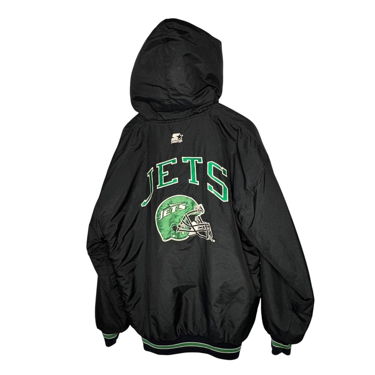 Vintage 1980's Sz L Starter NFL New York Jets Puffer Jacket Full