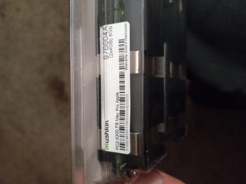 Mushkin Apple Memory 976604A 8GB (2x4GB) PC2-5300 FB Mac Pro 5-5-5-15 Apple - Image 3 of 4