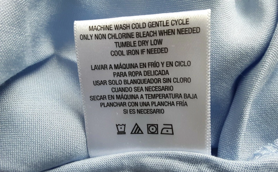 Route 66 女式 L 码无袖上衣浅色宁静蓝色钩针装饰 — 第 3/4 张图片