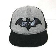 YOUTH Size BATMAN SNAPBACK HAT gray black dc comics dark knight KIDS boy girl
