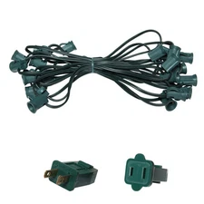 25 Ft C9 Christmas Light Stringer Indoor Outdoor Lighting Patio 25 Sockets SPT1