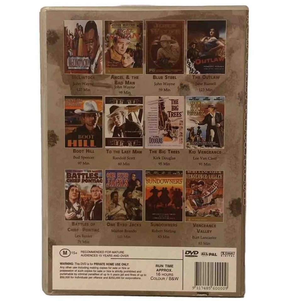 Western Mega Pack DVD All Regions John Wayne Marlon Brando + 16 Hours - Image 2 of 2