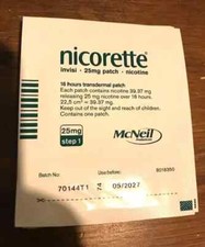 7 x Nicorette Step 1 Invisipatch Patches Help Quit Smoking Expiry 01.27 (LOOSE)