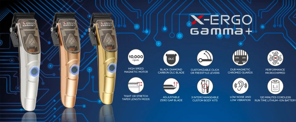 Cortapelos lineal inalámbrico Gamma+ X-ERGO con motor magnético microchip | HCGPXERGOMS Foto 3 de 4
