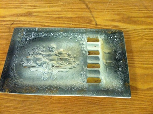 VINTAGE ASHTRAY MID-CENTURY MODERN 1950's LARGE PORCELAIN PIECE-Crazing