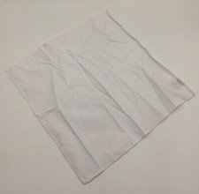  91 Bloomingdales Mens Handkerchief White Solid Stripe Dress Suit Pocket Square