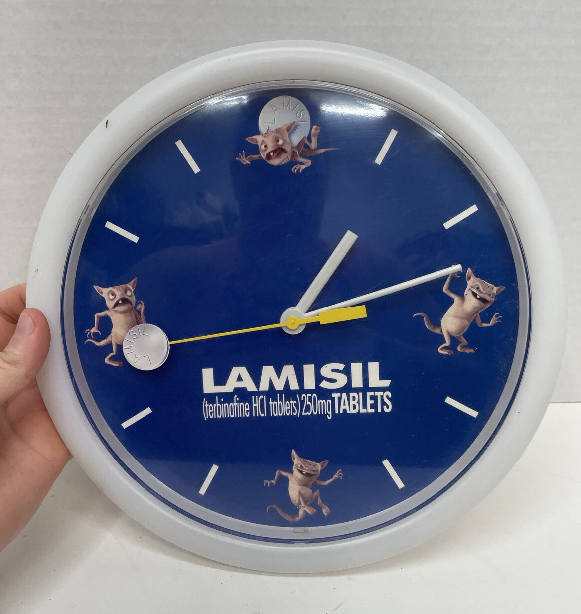 lamisil collectible wall clock drug rep Pharmaceutical Collectible eBay