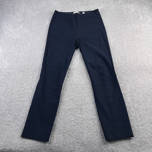 VINCE Pants Womens Medium Navy Blue Stitch Front Seam Ponte Legging Crop Career