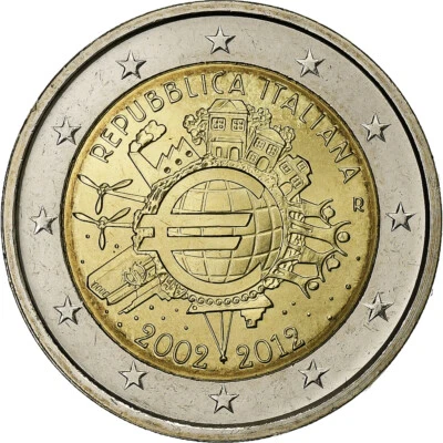 [#1260005] Italie, 2 Euro, Eurocoinage, 10th Anniversary, 2012, Rome, SPL+, Bimé - Photo 1/2