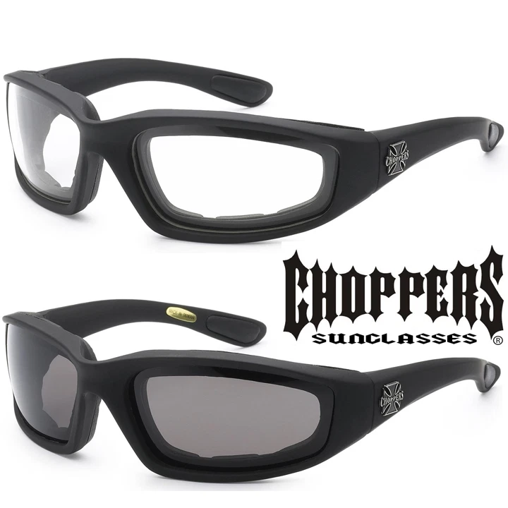 2 Paar Packung Choppers Sonnenbrille Gepolstert Wind Wasserfest Motorrad Reiten - Bild 1 von 1