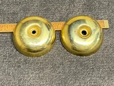 1 Pair Original Western Electric Woodbox Phone 2-1/4” Brass Bells NOS Polished