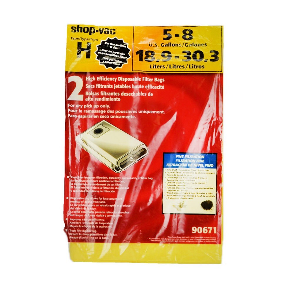 Fits For Shop Vac Type H, 5, 6, Gallon Vac High Efficiency