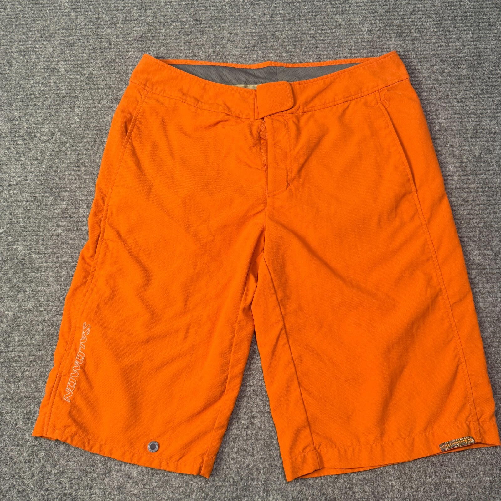 Salomon pantaloncino uomo 36 arancione escursionismo outdoor leggero nylon tasca 13"