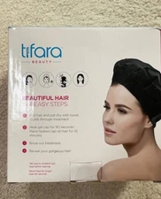 Tifara Beauty Heated Gel Cap Deep Conditions for frizz-free curls, New