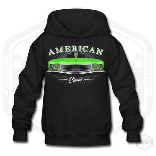 Children's 1972 Chevrolet Monte Carlo American Muscle Car Hoodie - Picture 9 of 19