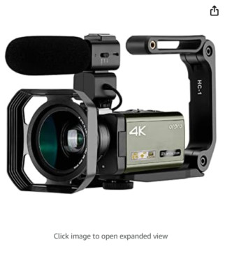 ORDRO 4K Video Camera Camcorder, AX65 4K Ultra HD Camera w/12x Optical Zoom 100x