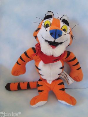 Kellogg's Tony the Tiger Sitzsack Plüsch ~ 1997 ~ Frühstücksmüsli ~ sieht toll aus!