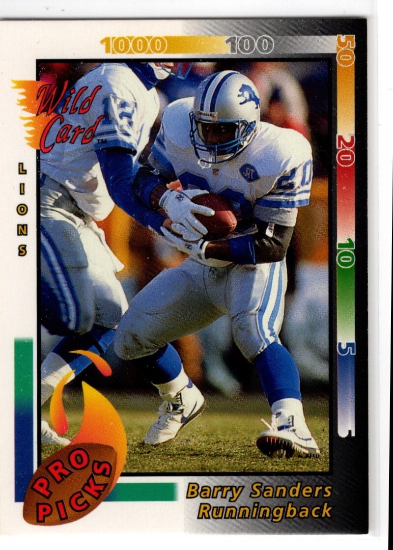BARRY SANDERS  LIONS  1992 WILD CARD PRO PICKS #7