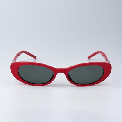 Gucci Women Sunglasses Red Grey Cat Eye GG1680S 005 BRAND NEW Gucci Women AUTHENTIC Sunglasses Shiny Red Grey Cat Eye  main image 3