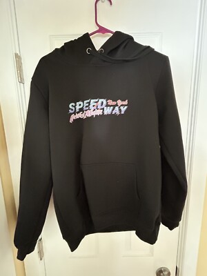 Graphic Hoodie Sweatshirt ''Speed New York Newest Motorway'', Size M