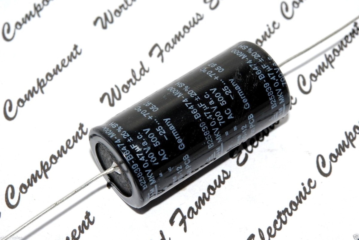 1pcs - SIEMENS MKV 0.47uF (0,47µF) 700V Axial Oil Capacitor 1pcs - SIEMENS MKV 0.47uF (0,47µF) 700V Axial Oil Capacitor