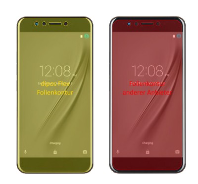 2x Schutzfolie für Gome K1 inkl. Rundung Flex Folie dipos Display Schutz