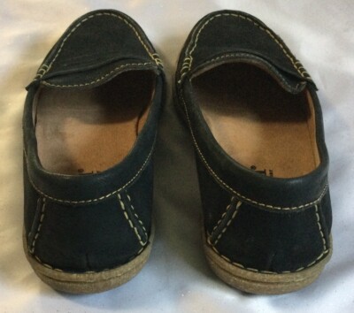 BORN Mens Black Shoes Size 8.5 Suede Slip On Penny Loafers  display picture 2