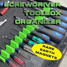 Magnetic Screwdriver Organizer – Rare Earth Magnet Toolbox Organization