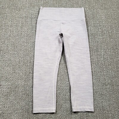 Lululemon Wunder Under High Rise Crop 21'' size 10 Luxtreme Wee Stripe Nimbus Gay