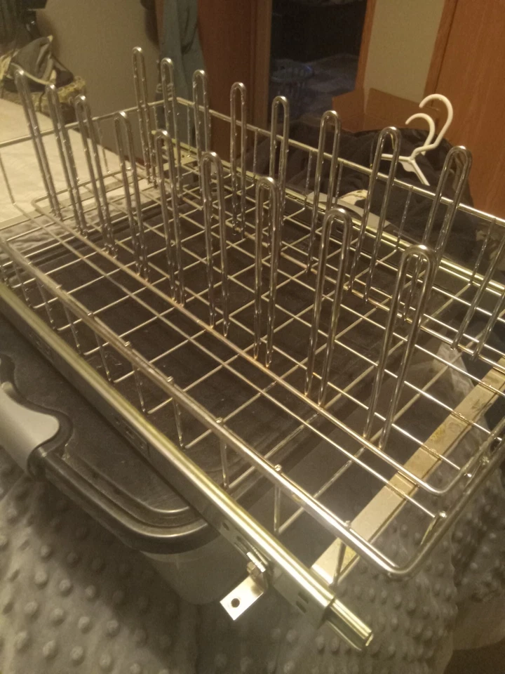 Pot Pans & Lids Organizer Rack with 7 Dividers Each for Kitchen Cabinets Chrome  - Image 3 of 3