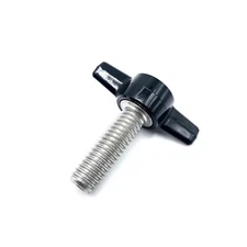 3/8" Thumb Screw T Bolts Black Tee Wing Clamping Knob Hand Grip Stainless Steel