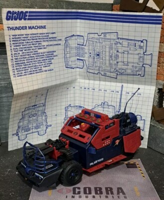GI JOE ~ 1986 THUNDER MACHINE ~ BEAUTIFUL DREADNOK RIDE & 100% COMPLT w/ BPs