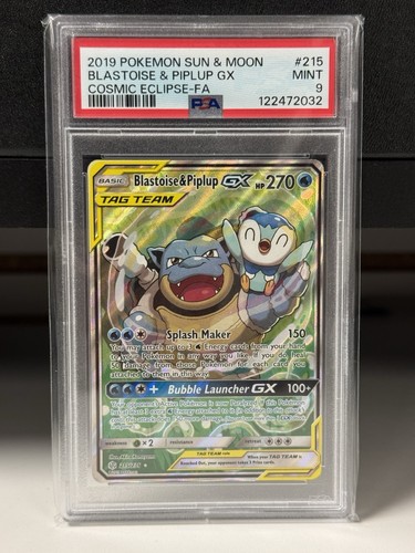 Blastoise & Piplup-GX graded PSA 9 for sale on eBay