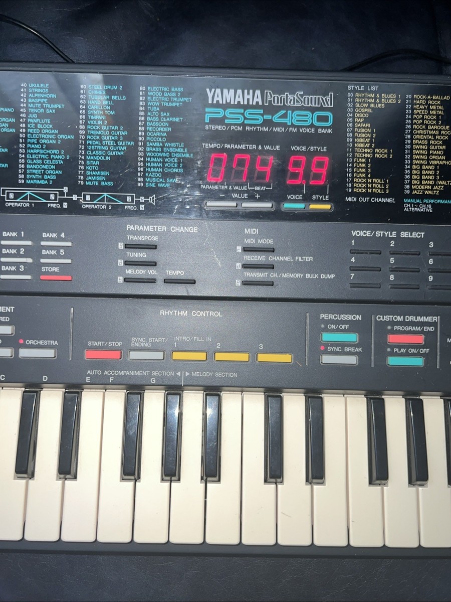 鍵盤楽器 YAMAHA/PSS-480 Portasound Yamaha PortaSound PSS-480 Digital Synthesizer Keyboard No Power