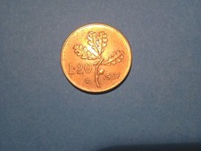 20 Lire 1957 Ramo Di Quercia Rara.