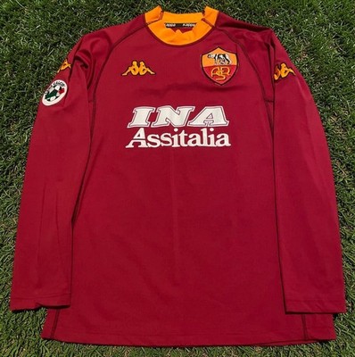 【Colorful 】A.S. ローマ　2000-2001 ホームジャージ Nakata - AS Roma 2000 2001 Official Long Sleeve Jersey Shirt Kit