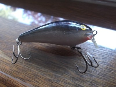 Hard to Find Rapala Wood Shallow Fat Rap SFR-7 S Silver Finland Made
