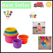 Montessori Learning Stacking Cups Set for Toddlers - 8 BPA-Free Fun Cups