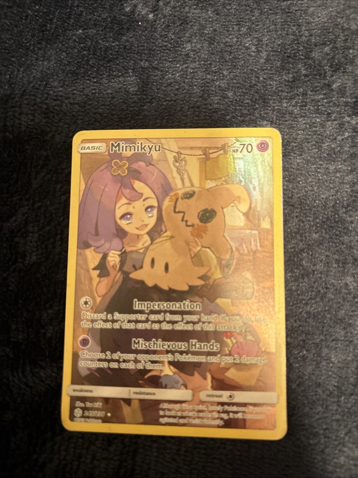 Pokémon Mimikyu TCG Cosmic Eclipse Holo Card 245/236 Secret Rare NM