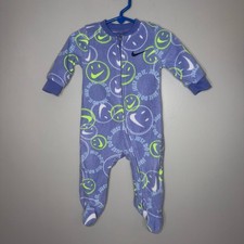 Nike Baby 6 Months Printed Club Sleep  Play One Piece Pajamas Coverall Purple