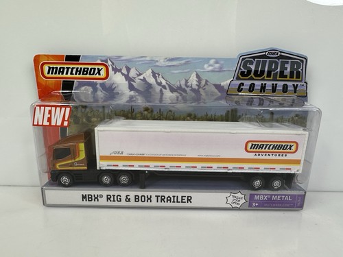 Matchbox Super Convoy MBX Rig & Box Trailer Gold White HTF - Picture 1 of 5