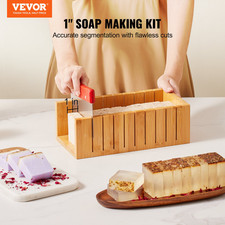VEVOR Soap Making Kit, Bamboo Cutting Box and Inner Box with Silicone Mold, Stai