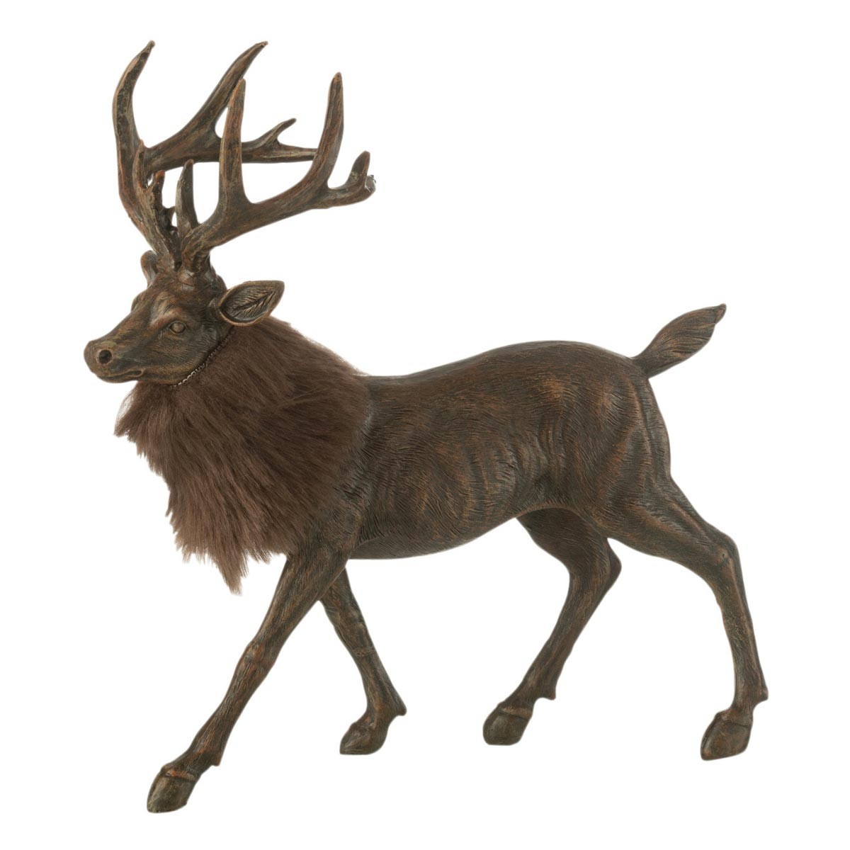 Cerf Déco Marron Imitation Fourrure 24cm pour une Ambiance Magique