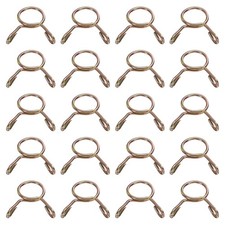 20Pcs 8mm ID 9.3mm OD Fuel Line Hose Clips 65Mn Spring Clips Clamps Gold